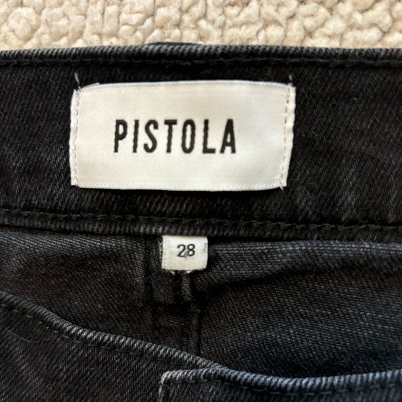 Pistola Black High Rise Straight Ankle Hidden Button Fly Jeans - Picture 3 of 9